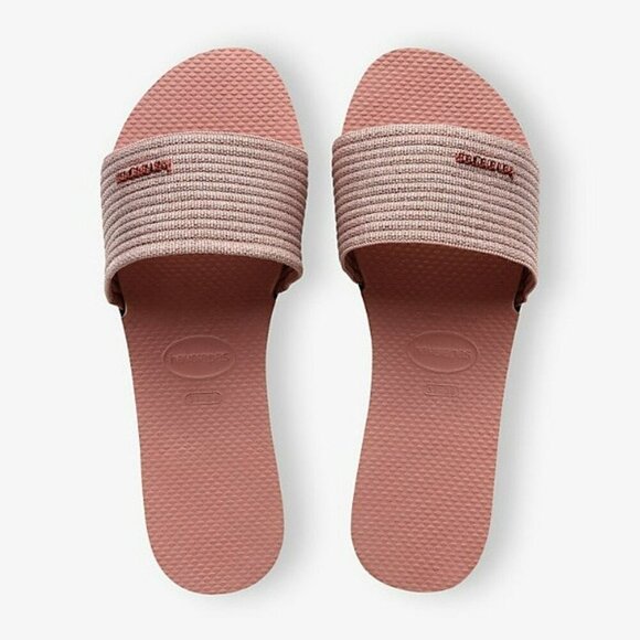 Havaianas You Malta Logo-Embellished Woven Rubber Sliders Size 37-38 (MSRP $50) - Picture 1 of 5